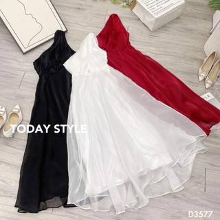 Đầm maxi lệch vai dự tiệc today style d3577 sang trọng