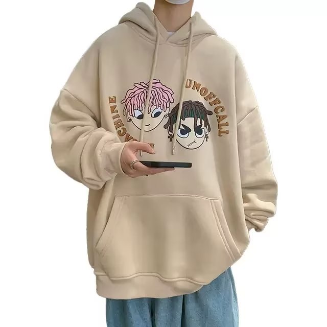 Áo Hoodie Dáng Rộng In Họa Tiết Hoạt Hình Phong Cách hip hop Đường Phố Hàn Quốc Chất Lượng Cao Cho Nam Và Nữ