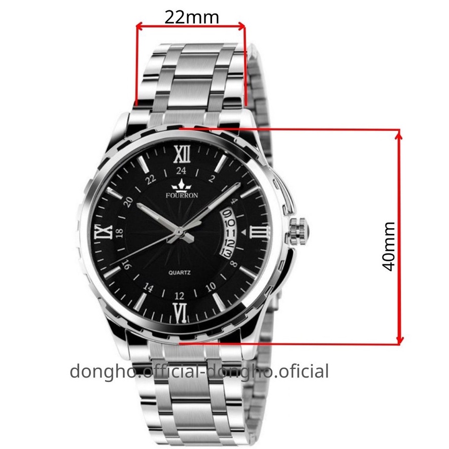 Đồng hồ nam Skmei dây kim loại có lịch ngày chống nước 3ATM size 40mm bảo hành 24 tháng