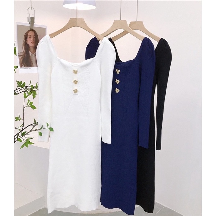 Đầm len tay dài #360