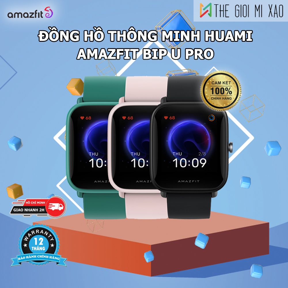 Đồng Hồ Thông Minh Huami Amazfit BIP U PRO- CHÍNH HÃNG DGW | HỖ TRỢ GPS| Đo Nồng Độ SPO2 Trong Máu Và Độ Stress Giao diệ