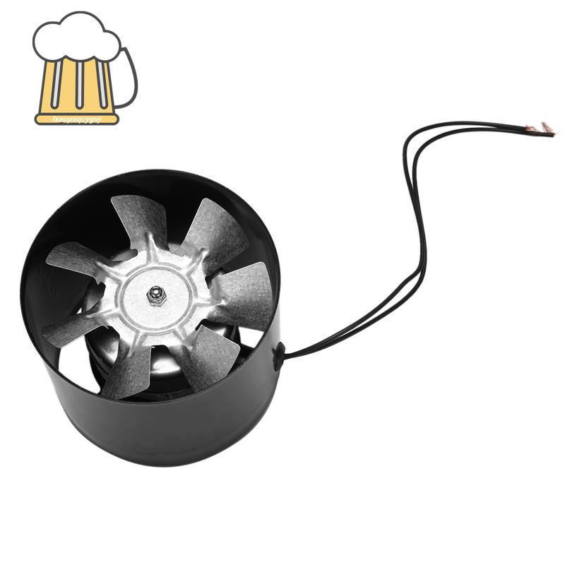 Quạt Thông Gió Mini 4 Inch Bằng Kim Loại 220V Màu Đen Tiện Dụng Cho Nhà Tắm
