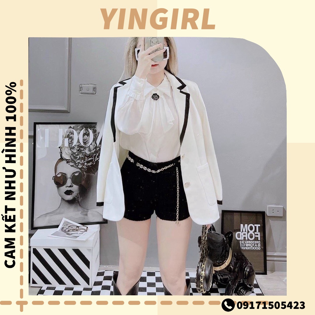 Quần Sooc Kim Sa Cao Cấp Kèm Dây Xích Đá CV23 Phân Phối Bởi YinGirl