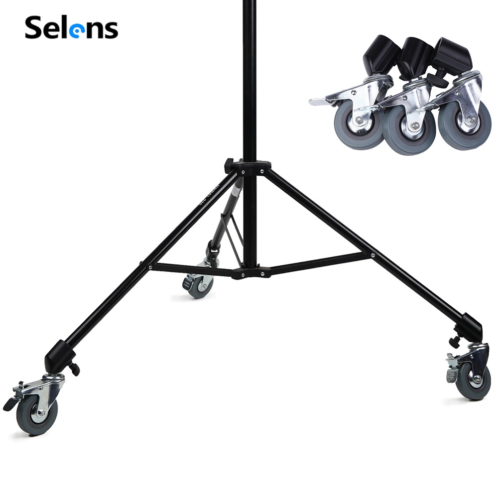 Selens Set 3 Bánh Xe Cho Giá Đỡ Đèn Chụp Ảnh Chuyên Dụng