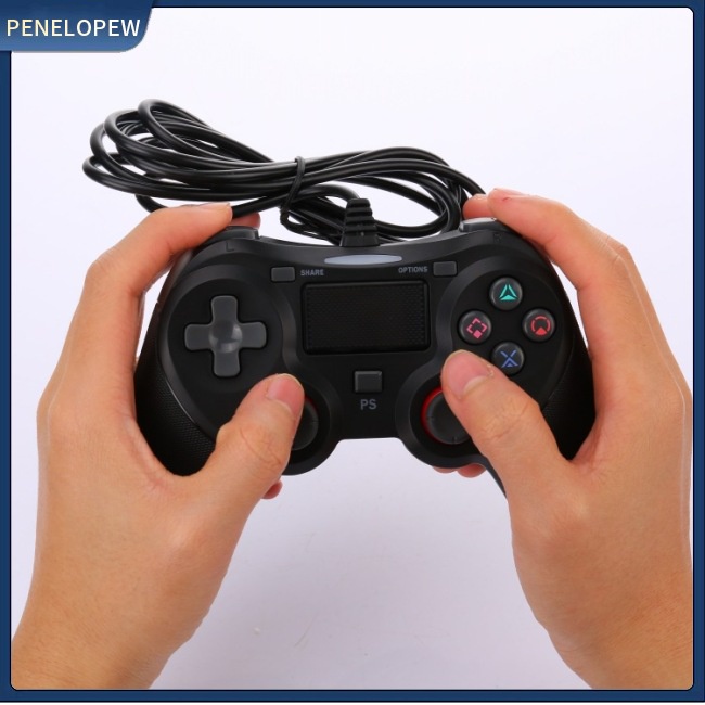 Tay Cầm Chơi Game Có Dây USB Thông Dụng Cho Sony PS4 / PS4 Slim / PS4 Pro / PS3 Kèm Cáp 1.9m
