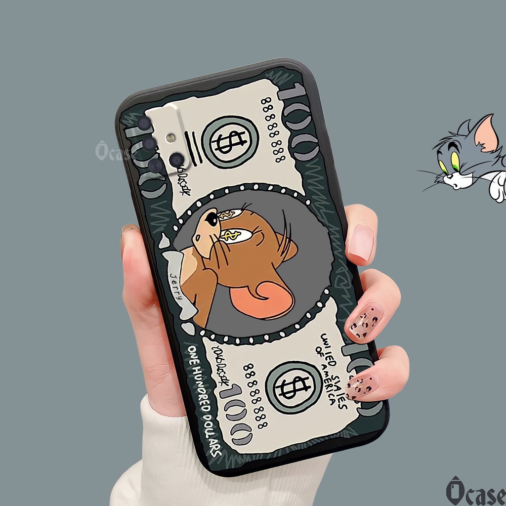 Ốp lưng Samsung A51 / A71 / M40s / M51 in hình Mèo và Chuột cạnh viền vuông có bảo vệ camera