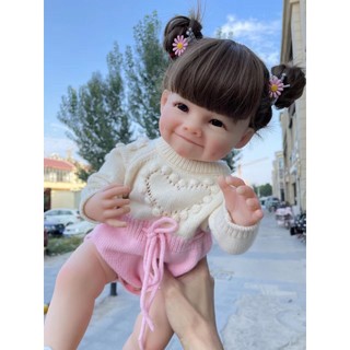 Búp bê em bé sơ sinh 3d bằng silicon mềm tự làm 55cm có thể gắn vào bồn tắm / búp bê barbie có thể gắn keo