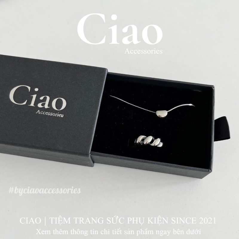 [HOẢ TỐC 1H] Hộp quà tặng/ Hộp đựng trang sức carton ép kim tinh tế sang trọng Ciao accessories