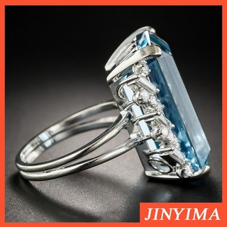 Nhẫn Đính Hôn Dát Đá Sapphire Sang Trọng