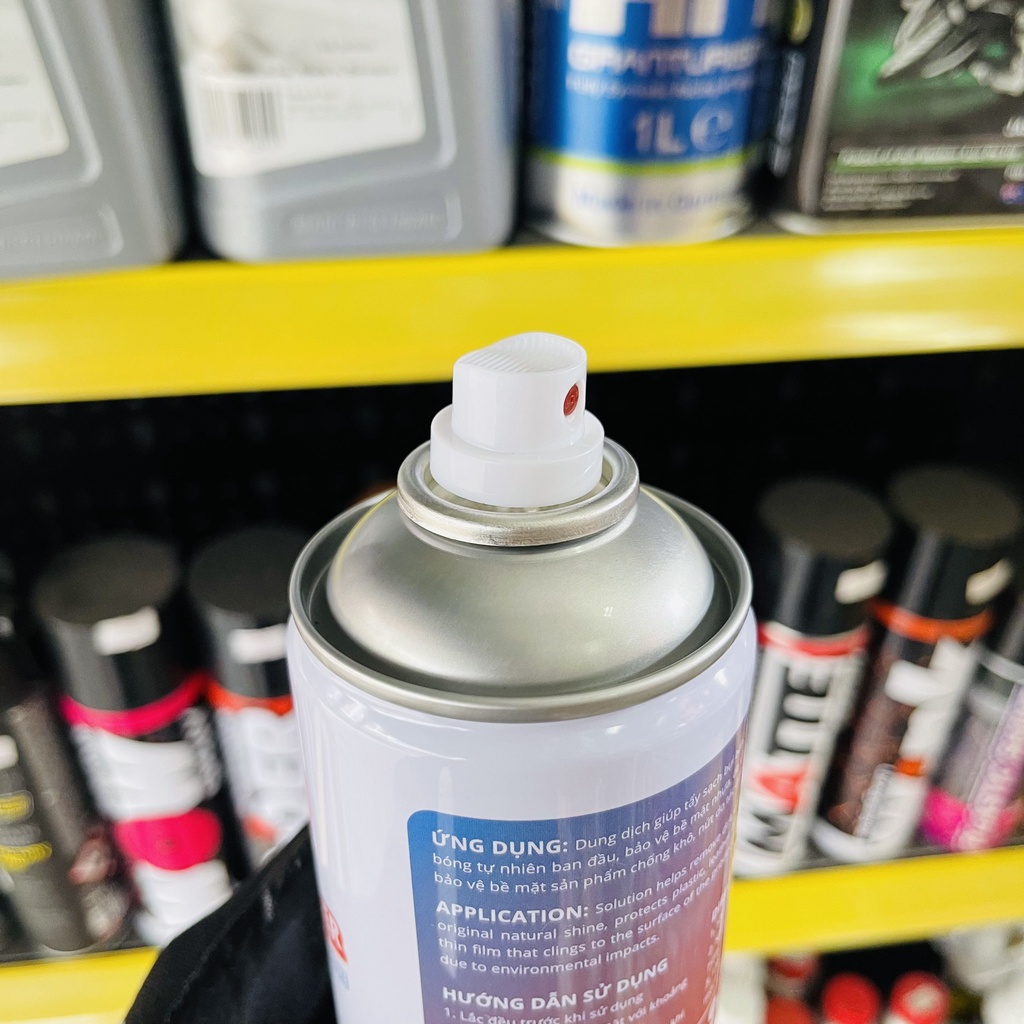 Chai Xịt Phục Hồi Nhựa Nhám BZ Blue Dolphin 450ml làm bóng nhựa nhám và vỏ xe