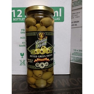 Quả Oliu xanh tách hạt 450g hiệu Latino Bella