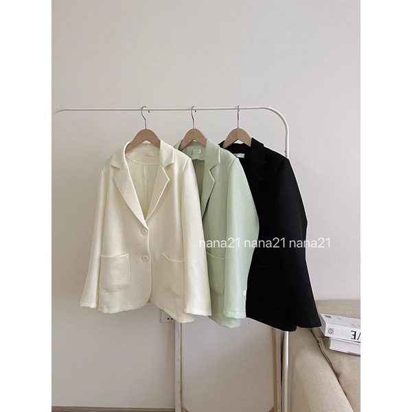 Áo blazer trơn tone màu pastel Nana21 Nanastore21