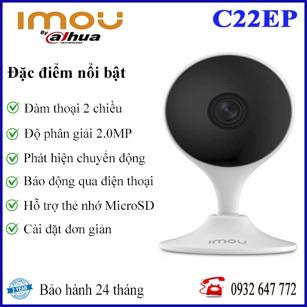 Camera WIFI IMOU IPC-C22(1080P)- Báo động chống trộm - Camera âm thanh 2 chiều
