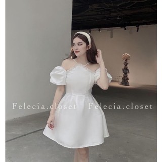 ĐẦM 2 DÂY HỞ NƠ LƯNG ĐÍNH ĐÁ NƠ THÂN