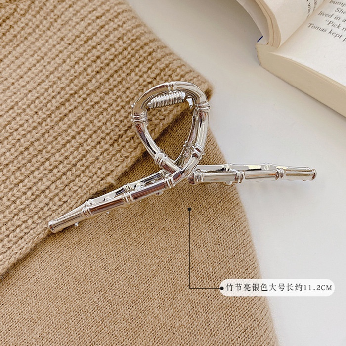 Kẹp Tóc Kim Loại Kiểu Thắt Chéo Mạ Vàng Cỡ Lớn Phong Cách Hàn Quốc