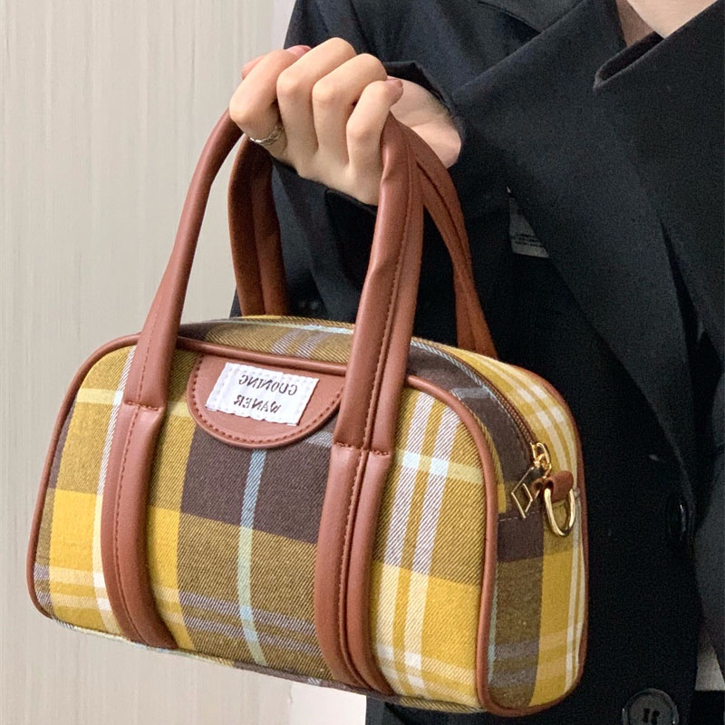 Túi Gối Họa Tiết Kẻ Sọc Thời Trang Cho Nữ