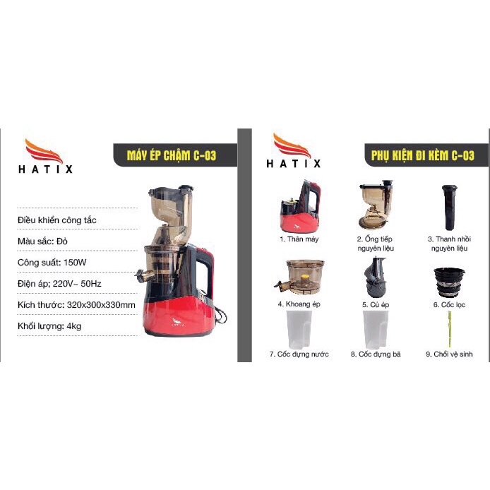 Máy Ép Chậm Hatix C3