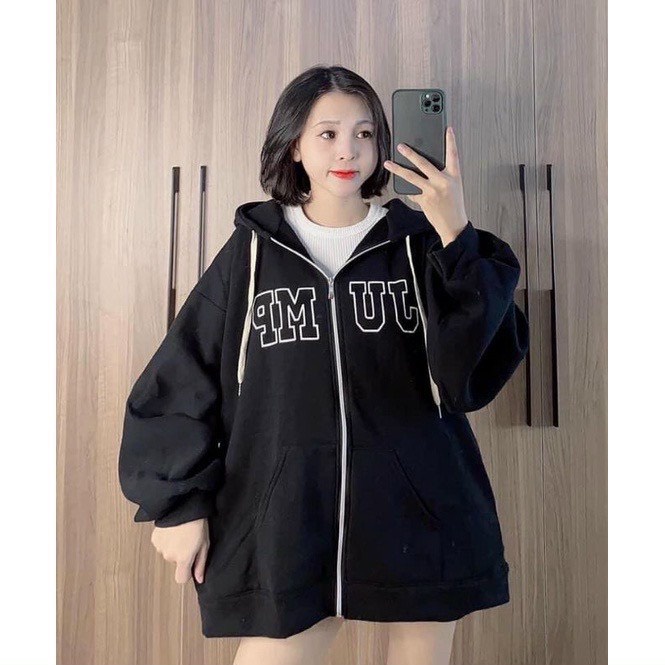 Áo Khoác Nỉ Unisex From Rộng Tay Bồng In JUMP, Áo Hoodie Vải Nỉ Bông Chống Nắng Chống Lạnh Hot Trend