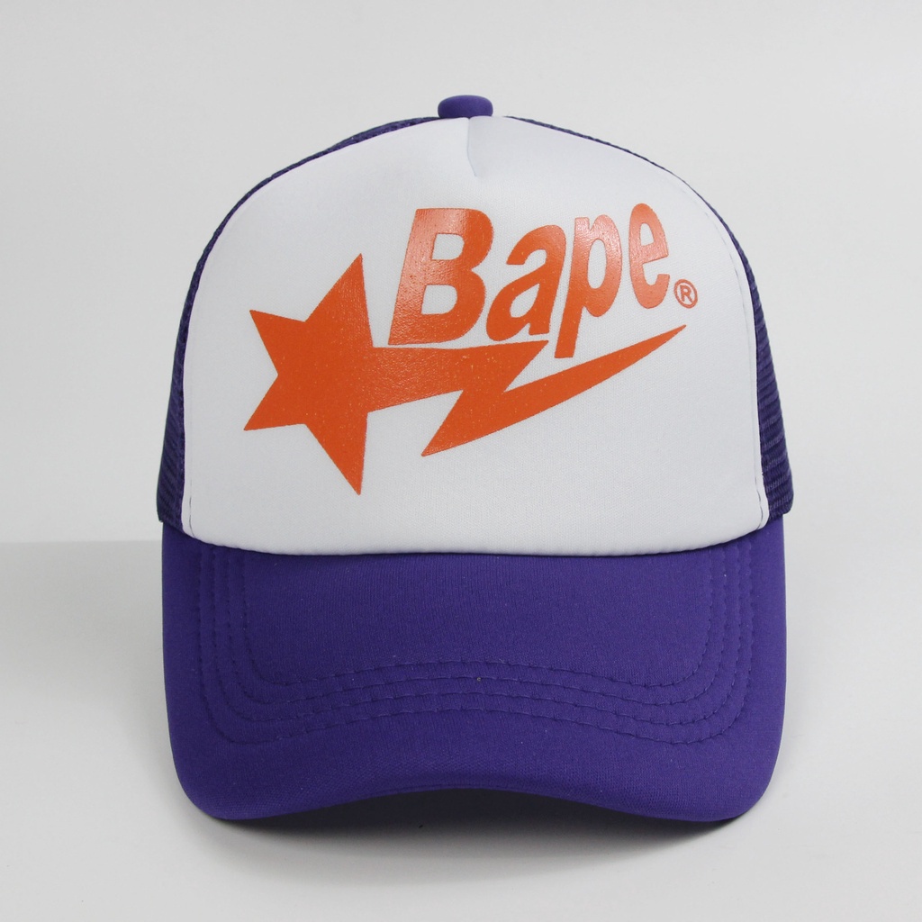 Mũ Lưỡi Trai Phối Lưới In Chữ Bape Thời Trang Cho Nam Và Nữ
