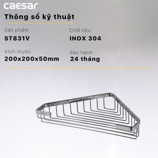 Kệ góc nhà tắm 1 tầng Caesar ST831V inox 304