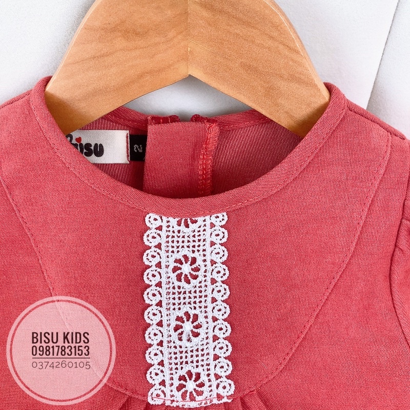 Váy bé gái,Váy cho bé gái mùa thu đông chất liệu nhung chéo size cho bé từ 8-32kg