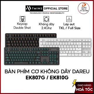 Bàn phím cơ không dây Dareu EK807G / EK810G  Double shot,2.4Ghz - Hàng chính hãng ( Bảo hành 2 năm )