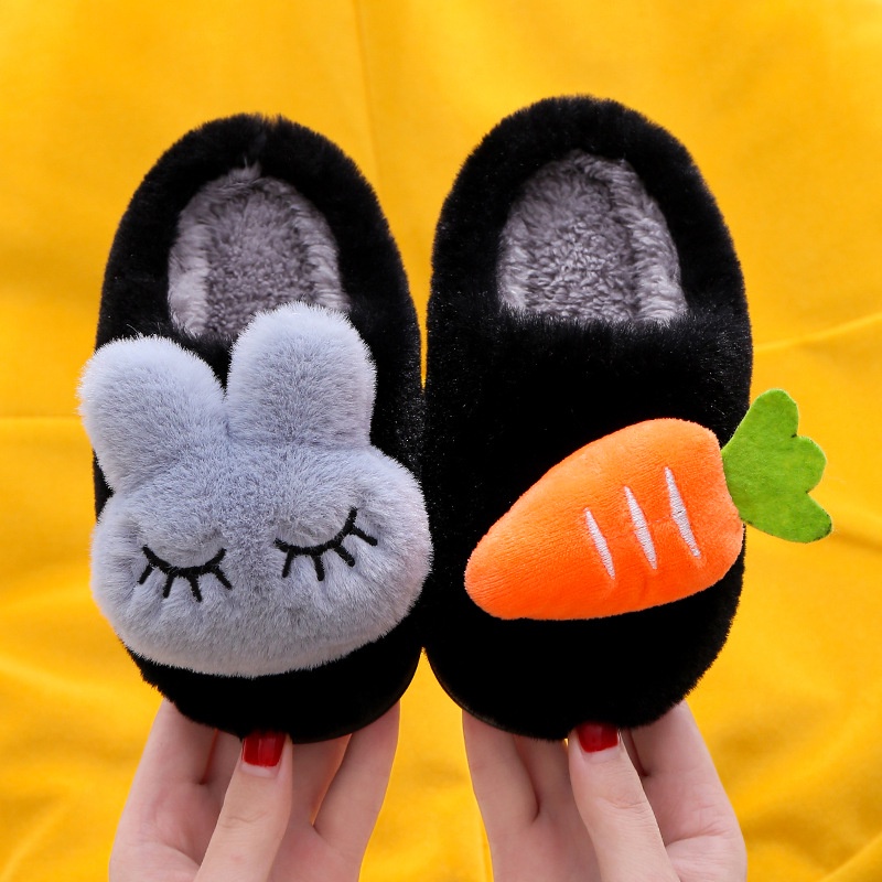 Dép Bông Đi Trong Nhà Hình Thỏ Con Dễ Thương Dành Cho Các Bé - Mẫu 01