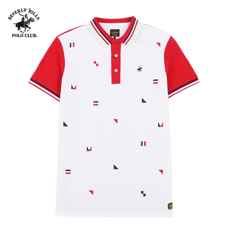 Beverly Hills Polo Club - Áo polo Ngắn tay Nam Regular Fit Trắng sáng BWM- BHPC PMRSW21TL026