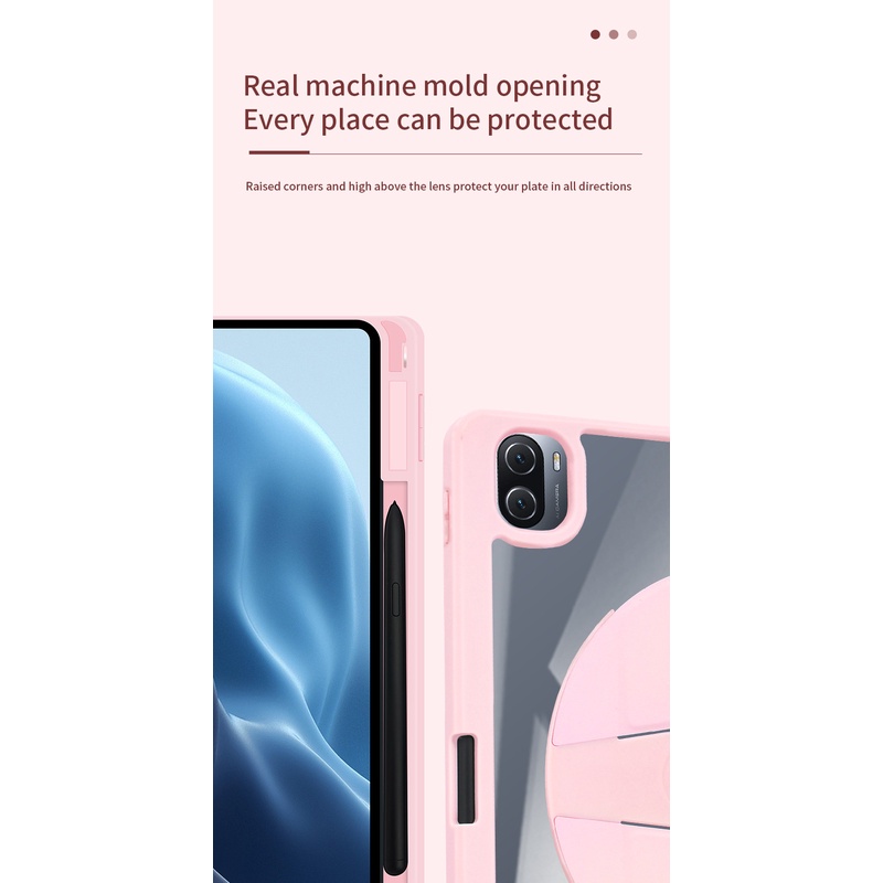 Bao Da PU Máy Tính Bảng Nắp Lật Nam Châm Có Thể Xoay 360 Độ Kiêm Giá Đỡ Và Ngăn Đựng Bút Cho Xiaomi Mi Pad 5 Xiaomi Mi Pad 5 Pro 11