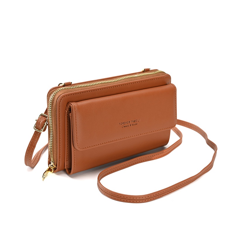 Túi Da Mềm Đeo Chéo Đựng Điện Thoại Thiết Kế Nhỏ Nhắn Thời Trang Dành Cho Nữ