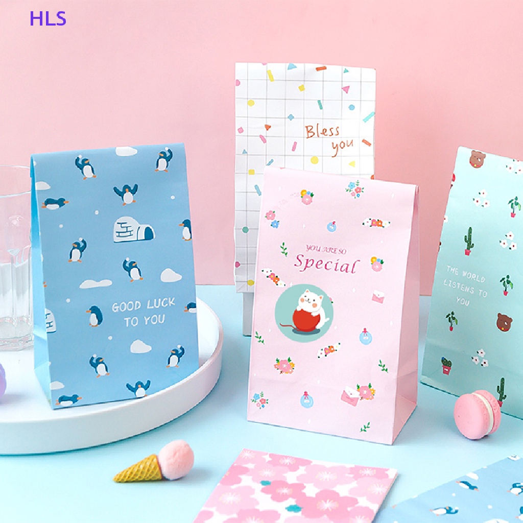 Bộ 500 Miếng Dán Niêm Phong Bao Bì Thư Hình Tròn Họa Tiết Mèo Hoạt Hình Dễ Thương