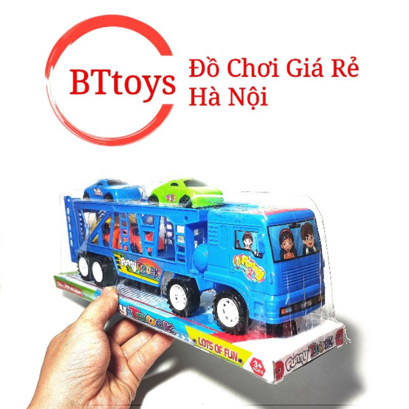 Xe tải, xe container chở 4 xe con màu sắc
