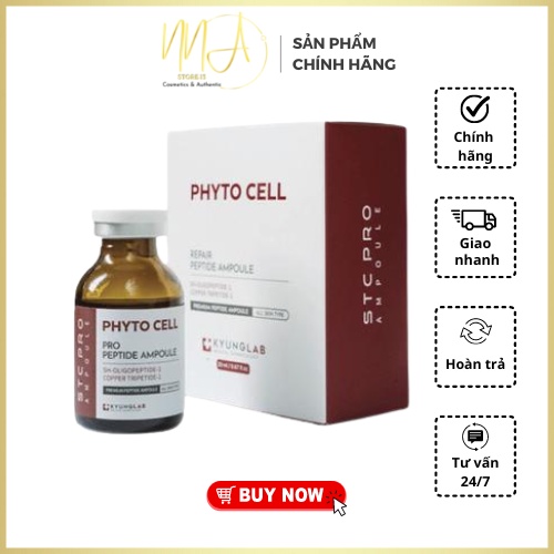 Serum tế bào gốc KyungLab Phyto Cell Peptide Ampoule, dưỡng da, phục hồi và tái tạo da 20ml