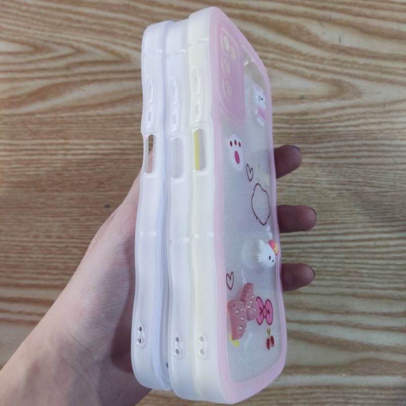 Ốp lưng Samsung A03S dẻo hình nổi siêu dễ thương viền lượn sóng bảo vệ camera