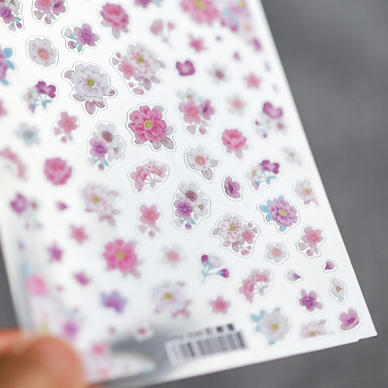 ⚡Miếng Dán Trang Trí Móng Tay Chống Rơi Họa Tiết Hoa TS-326