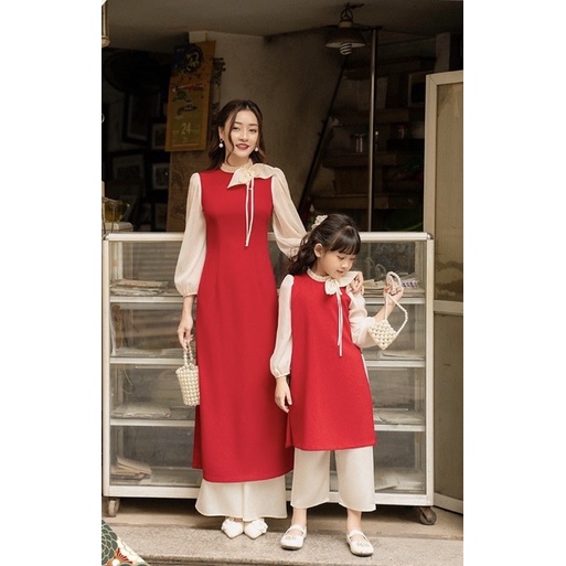 Áo dài đôi cho mẹ và bé