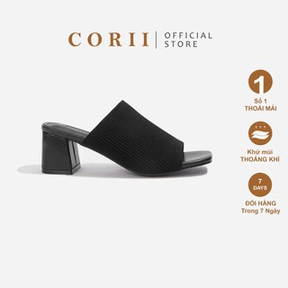 CORII - Guốc Cao Gót Hở Ngón Thời Trang và Thoải Mái Nhất - CR09 Đen