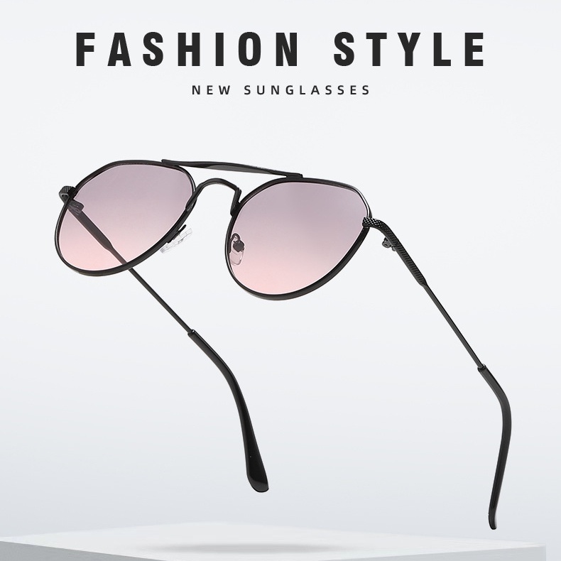 Kính Mát Thời Trang Nam Nữ Gọng Kim Loại Nhiều Màu Sắc 2022