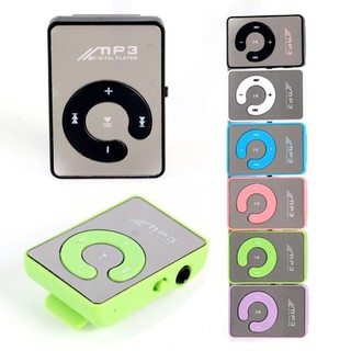 Máy nghe nhạc MP3 mini mặt gương kèm kẹp và sạc USB