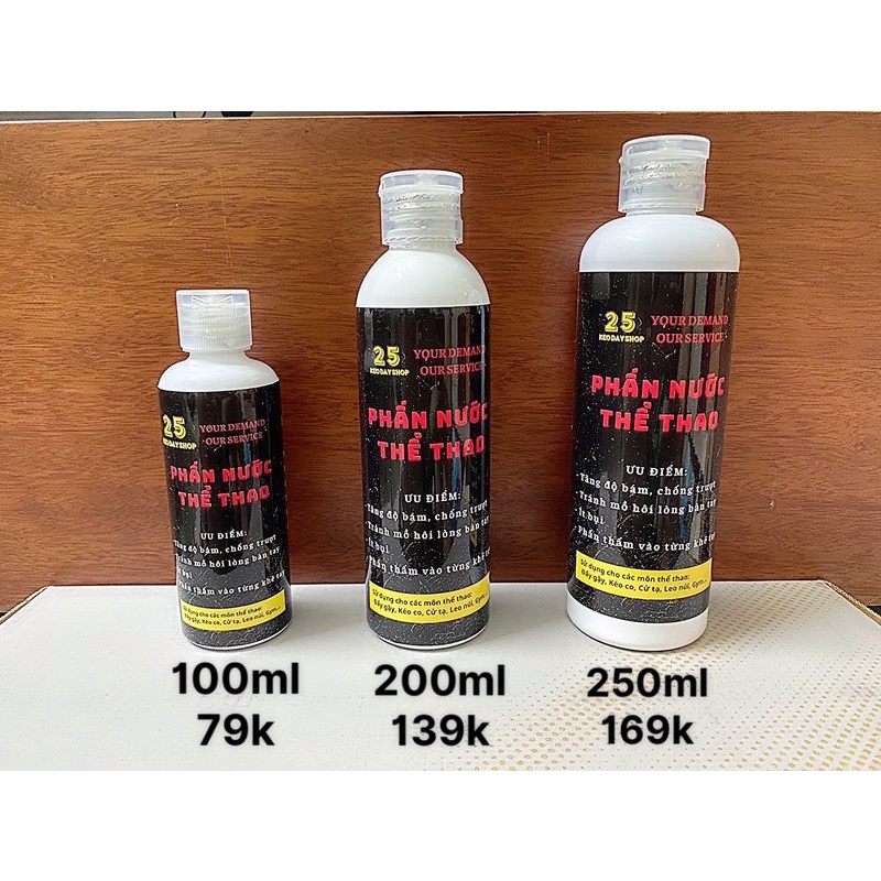 PHẤN NƯỚC THỂ THAO chống trượt: tập gym, kéo co, đẩy gậy