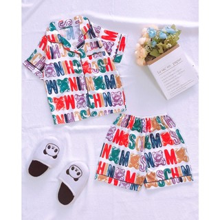 Đồ bộ pijama cộc vải lụa latin trẻ em cao cấp - Gạokidclothes