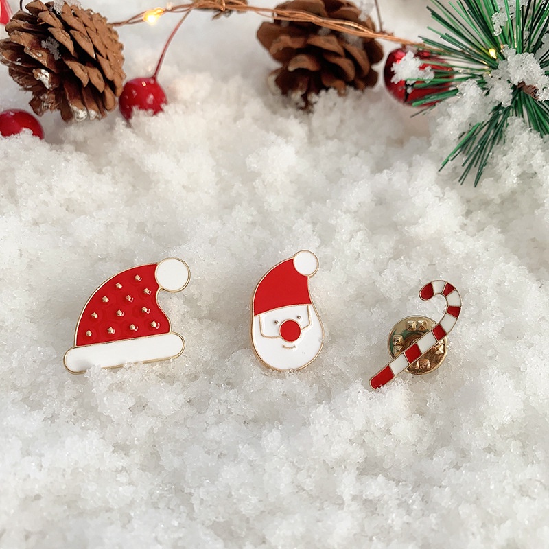 Trâm Cài Áo Chủ Đề Giáng Sinh Thời Trang Dễ Thương Hình Ông Già Noel Tuần Lộc Nhật Bản Và Hàn Quốc Cá Tính Trang Trí Túi Xách