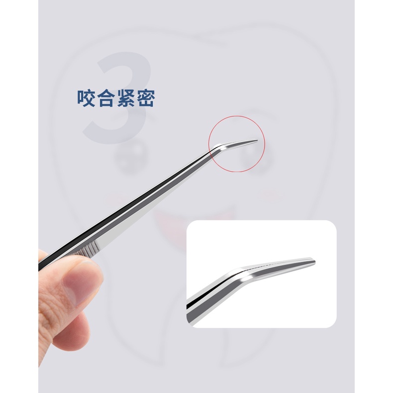 Nhíp FABIYAN bằng thép không gỉ đa năng gắp linh kiện/ kim tuyến trang trí móng tay/ nha khoa