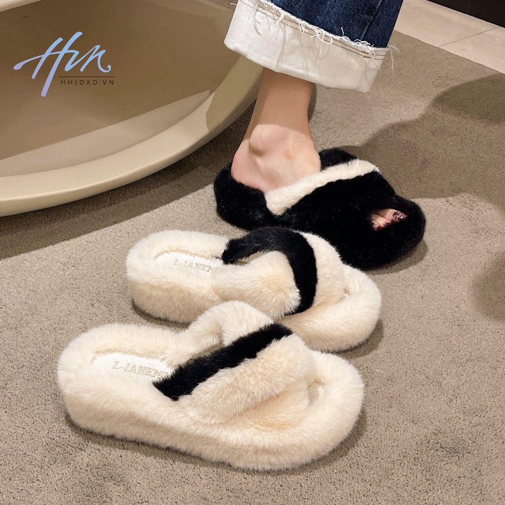 Dép Lông Mùa Hè 2022 Chất Lượng Cao Cảm Giác Beau Đường Phố Châu Âu Cho Nữ