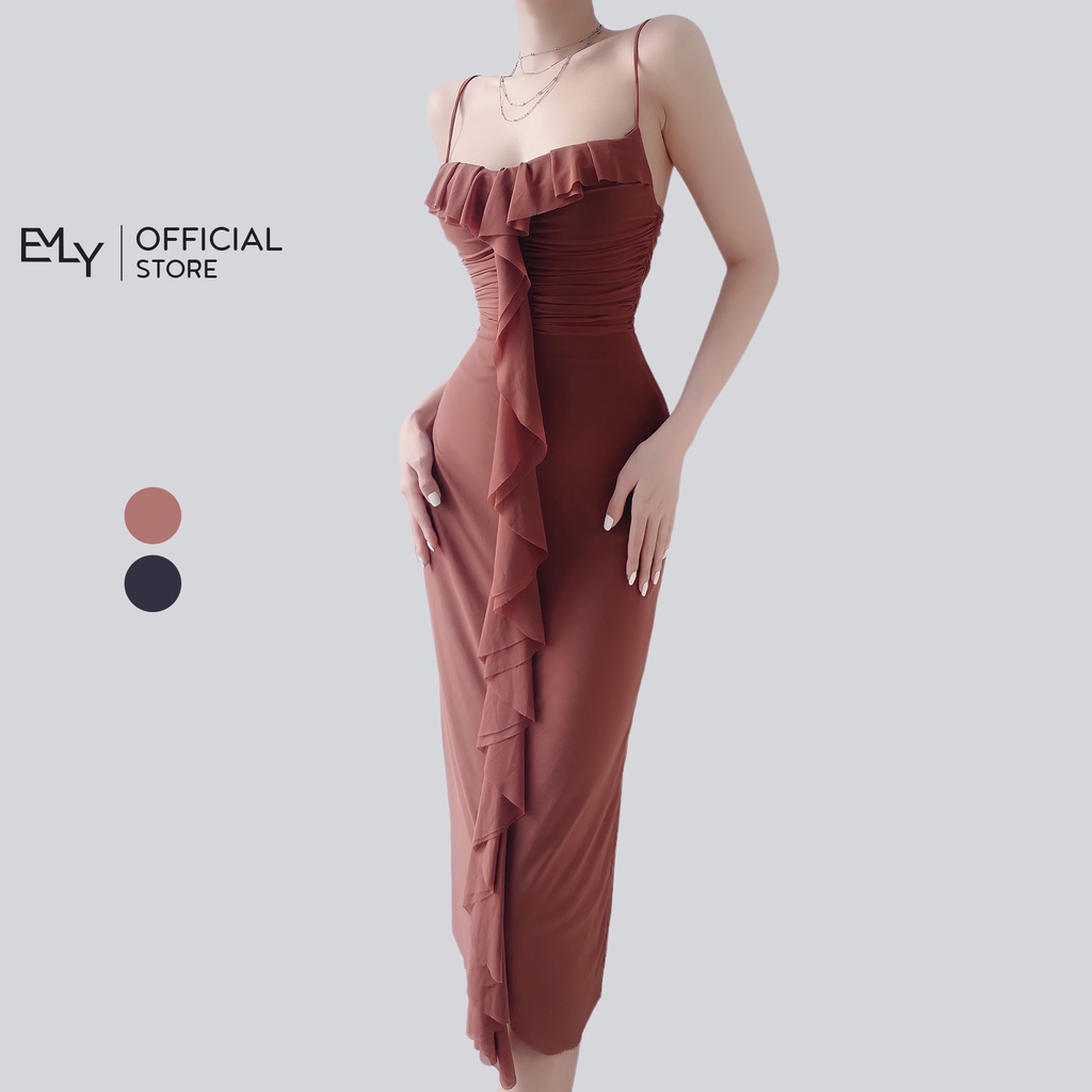 Đầm hai dây dáng ôm dài Emilyshop