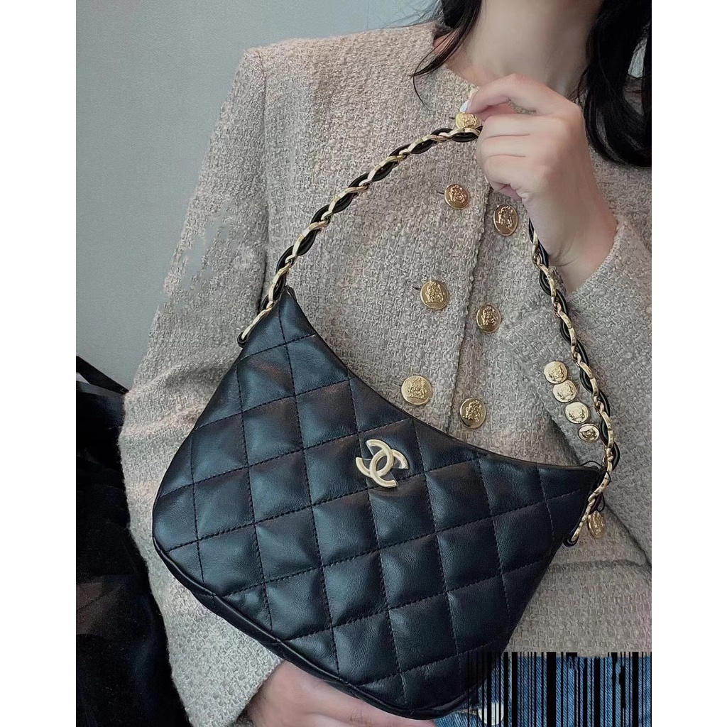 Túi Xách Da Cừu Đính Đá Phối Dây Xích Đeo Vai Sành Điệu Cho Nữ777777