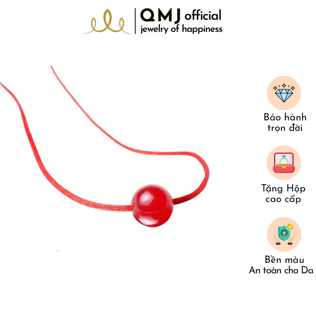 QMJ Vòng cổ chỉ đỏ may mắn mix đá nhân tạo dây chuyền đôi cho cả nam và nữ - Q416