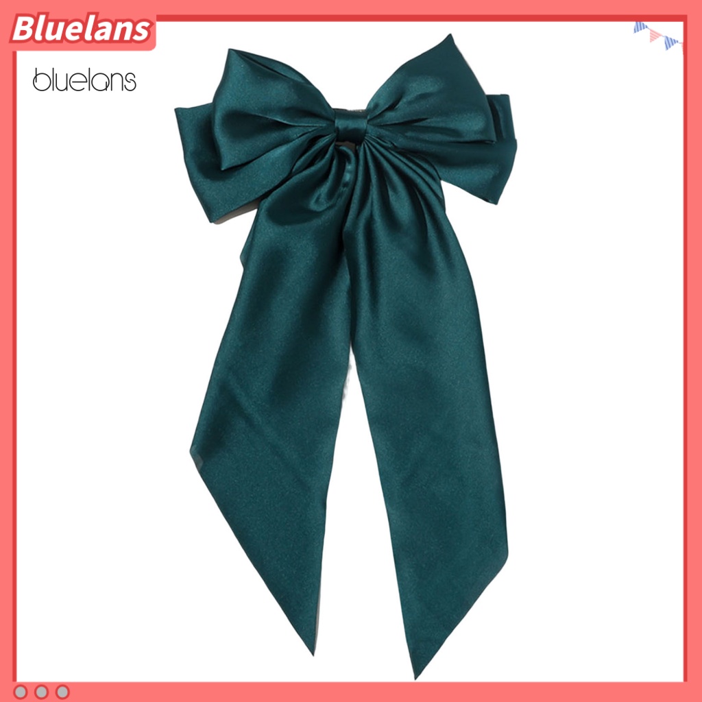 Kẹp Tóc Nơ Vải Satin Siêu Nhẹ Phong Cách Vintage