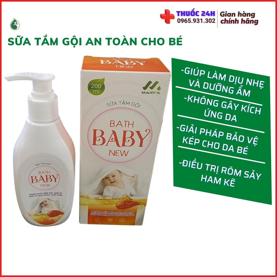 Sữa tắm gội bath baby new Sữa tắm cho trẻ sơ sinh giúp làm sạch dịu nhẹ và dưỡng ẩm vượt trội không gây kích ứng