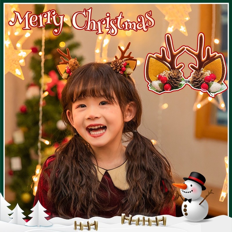 Set 2 kẹp tóc CHLINS thiết kế gạc hươu dễ thương